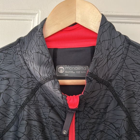 Mondetta ladies full zip running/track jacket. Steel gray with orange trim. XL - Picture 2 of 7